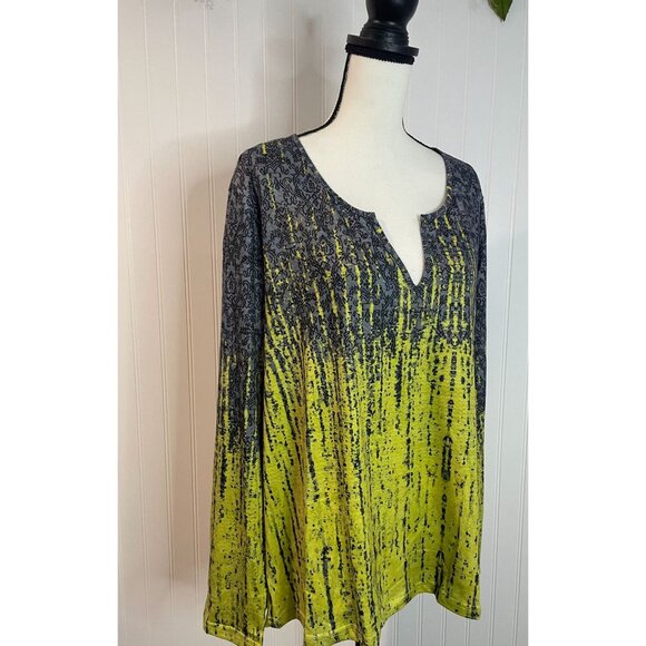 Noracora Womens Long Sleeve Tunic Top With Abstract Pattern - Picture 4 of 14